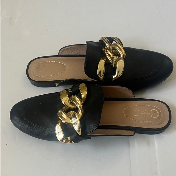 Cato Shoes - Black and Gold Women's Loafers